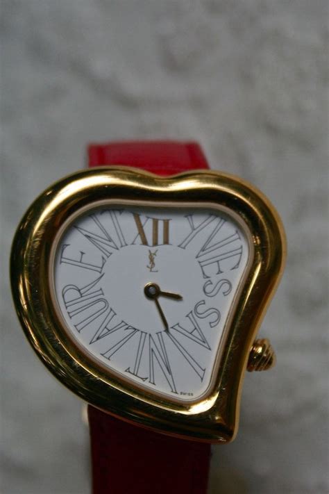 ysl heart watch vintage|Yves Saint Laurent Heart Watch .